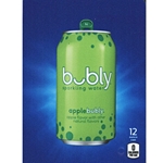 DS22BA12 - D.N. Bubly HVV Sparkling Water Apple Label (12oz Can with Calorie) - 5 5/16" x 7 13/16"