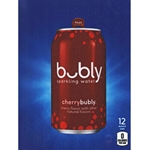 DS22BCH12 - D.N. HVV Bubly Sparkling Cherry Water Label (12oz Can with Calorie) - 5 5/16" x 7 13/16"