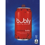 DS22BCR12 - D.N. HVV Bubly Sparkling Cranberry Water Label (12oz Can with Calorie) - 5 5/16" x 7 13/16"
