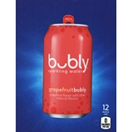 DS22BG12 - D.N. HVV Bubly Sparkling Grapefruit Water Label (12oz Can with Calorie) - 5 5/16" x 7 13/16"