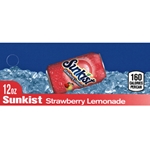 DS42SSL12 - Sunkist Strawberry Lemonade Label (12oz Can with Calorie) - 1 3/4" x 3 19/32"