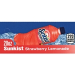 DS42SSL20 - Sunkist Strawberry Lemonade Label (20oz Bottle with Calorie) - 1 3/4" x 3 19/32"