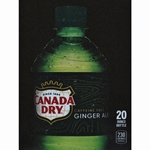 DS22CDGA20 - D.N. HVV Canada Dry Ginger Ale Label (20oz Bottle with Calorie) - 5 5/16" x 7 13/16"