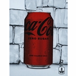 DS22CZ12 - D.N. HVV Coca-Cola Zero Label (12oz Can with Calorie) - 5 5/16" x 7 13/16"