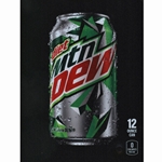 DS22MDD12 - D.N. HVV Diet Mt. Dew Label (12oz Can with Calorie) - 5 5/16" x 7 13/16"