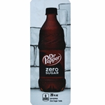 DS33DPZS20 - Royal Chameleon Dr. Pepper Zero Label (20oz Bottle with Calorie) - 3 5/8" x 10"