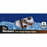 DS42VGSZS12 - Vernon's Zero Sugar Ginger Soda Label (12oz Can with Calorie) - 1 3/4" x 3 19/32"