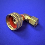 DS2777 - John Guest Female Garden Hose W/3/8" Compression Elbow Fitting- Brass