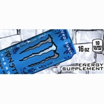 DS42MZUBH16 - Monster Energy Zero Ultra Blue Hawaiian Label (16oz Can with Calorie) - 1 3/4" x 3 19/32"