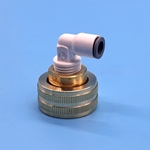 DS2798 - John Guest Female 3/4" Garden Hose Fitting W/Quick Connect Elbow 1/4" Fitting- Keurig Machine