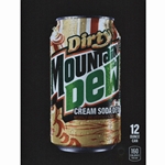 DS22MDDCS12 - D.N. HVV Dirty Mt. Dew Cream Soda Label (12oz Can with Calorie) - 5 5/16" x 7 13/16"