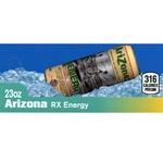 DS42ARRX - Arizona RX Energy Label (23oz Can with Calorie) - 1 3/4" x 3 19/32"