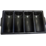DS122S - Condiment Stand Cutlery Box- Black
