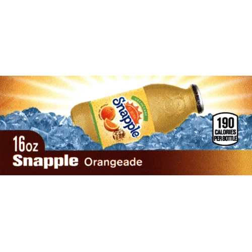 D & S Vending Inc - DS42SO16 - Snapple Orangeade Label (16oz