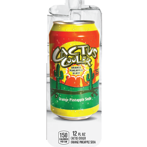 D & S Vending Inc - DS33CACO12 - Royal Chameleon Cactus Cooler Label (12oz  Can with Calorie) - 3 5/8" x 10"
