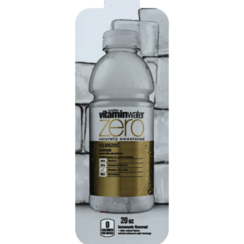 D & S Vending Inc - DS33VWZS20 - Vitamin Water Zero Squeezed Label