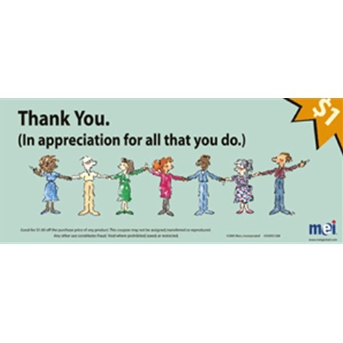 D &amp; S Vending Inc - D250051268 - Mars/MEI Coupon - Thank You, Pack of 100