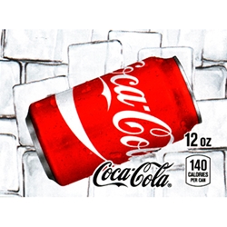 DS25CC12 - Coke Label (12oz Can with Calorie) - 2 5/16" x 3 1/2"