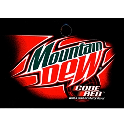 DS25MDCR - Mt. Dew Code Red Label - 2 5/16" x 3 1/2"