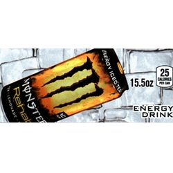 DS42MRTL155 - Monster Energy Rehab Iced Tea & Lemonade Drink Label (15.5oz Can with Calorie) - 1 3/4" x 3 19/32"