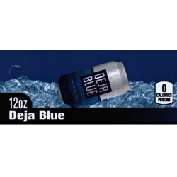 DS42DBW12 - Deja Blue Water Label (12oz Can with Calorie) - 1 3/4" x 3 19/32"