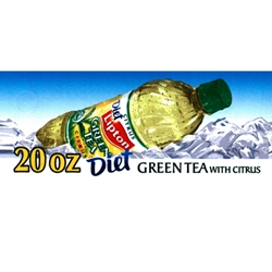 DS42LGTD - Lipton Diet Green Tea with Citrus Label (20oz Bottle with Calorie) - 1 3/4" x 3 19/32"