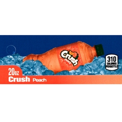 DS42CRP20 - Crush Peach Label (20oz Bottle with Calorie) - 1 3/4" x 3 19/32"