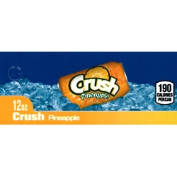 DS42CRPA12 - Crush Pineapple Label (12oz Can with Calorie) - 1 3/4" x 3 19/32"