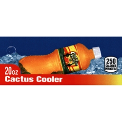 DS42CACO20 - Cactus Cooler Label (20 oz Bottle with Calorie) - 1 3/4" x 3 19/32"