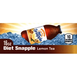 DS42STDL16 - Diet Snapple Lemon Tea Label (16oz Glass Bottle with Calorie) - 1 3/4" x 3 19/32"