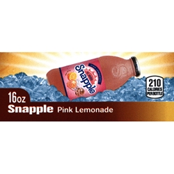 DS42SPL16 - Snapple Pink Lemonade Label (16oz Bottle with Calorie) - 1 3/4" x 3 19/32"