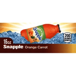 DS42SOC16 - Snapple Orange Carrot Label (16oz Bottle with Calorie) - 1 3/4" x 3 19/32"