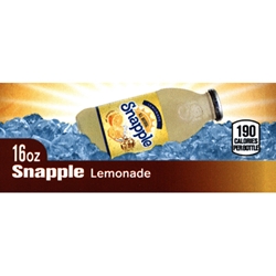 DS42SL16 - Snapple Lemonade Label (16oz Bottle with Calorie) - 1 3/4" x 3 19/32"