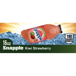 DS42SKS16 - Snapple Kiwi Strawberry Label (16oz Bottle with Calorie) - 1 3/4" x 3 19/32"