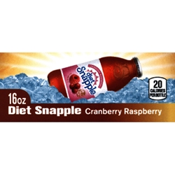 DS42SCRD16 - Diet Snapple Cranberry Raspberry Label (16oz Bottle with Label) - 1 3/4" x 3 19/32"