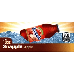 DS42SA16 - Snapple Apple Label (16oz Bottle with Calorie) - 1 3/4" x 3 19/32"