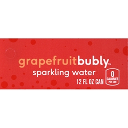 DS42BG12 - Bubly Sparkling Water Grapefruit Label (12oz Can with Calorie) - 1 3/4" x 3 19/32"