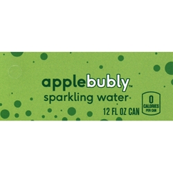 DS42BA12 - Bubly Sparkling Water Apple Label (12oz Can with Calorie) - 1 3/4" x 3 19/32"