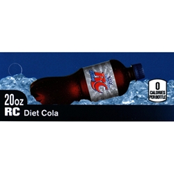 DS42RCD20 - RC Diet Cola Label (20oz Bottle with Calorie) - 1 3/4" x 3 19/32"