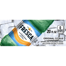 DS42FOC20 - Fresca Original Citrus Label (20oz Bottle with Calorie) - 1 3/4" x 3 19/32"