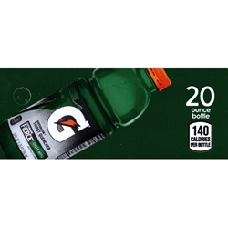 DS42GFGA20 - Gatorade Fierce Green Apple Label (20oz Bottle with Calorie) - 1 3/4" x 3 19/32"