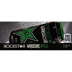 DS42RHA16 - Rockstar Hardcore Apple Label (16oz Can with Calorie) - 1 3/4" x 3 19/32"