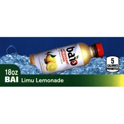 DS42BLL18 - BAI Limu Lemonade Label (18oz Bottle with Calorie) - 1 3/4" x 3 19/32"