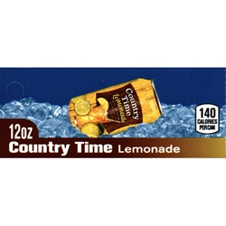 DS42CT12 - Country Time Lemonade  Label (12oz Can with Calorie) - 1 3/4" x 3 19/32"