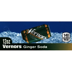 DS42VGA12 - Vernors Ginger Ale Label (12oz Can with Calorie) - 1 3/4" x 3 19/32"