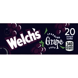 DS42WGS20 - Welch's Grape Soda Label (20oz Bottle with Calorie) - 1 3/4" x 3 19/32"