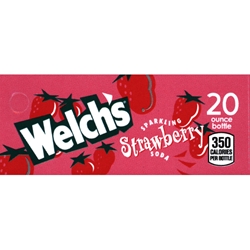 DS42WSS20 - Welch's Strawberry Soda Label (20oz Bottle with Calorie) - 1 3/4" x 3 19/32"