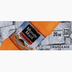 DS42MMOA20 - Minute Maid Orangeade Label (20oz Bottle with Calorie) - 1 3/4" x 3 19/32"