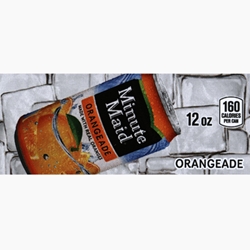 DS42MMOA12  - Minute Maid Orangeade Label (12oz Can with Calorie) - 1 3/4" x 3 19/32"