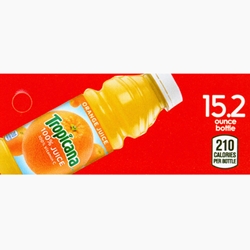 DS42TOJ152 - Tropicana Orange Juice Label (15.2oz Bottle with Calorie) - 1 3/4" x 3 19/32"